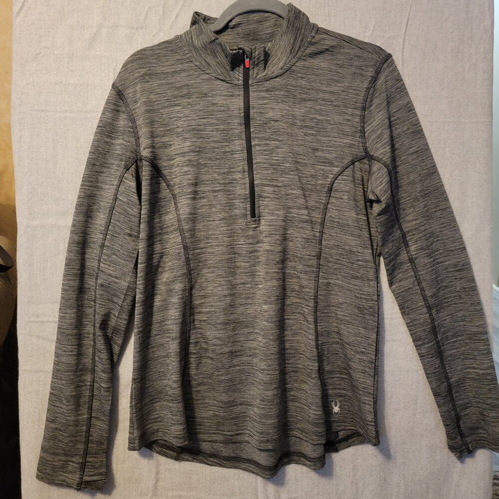 SPYDER Active Women's Large 3/4 Zip Up Sweatshirt, Gray